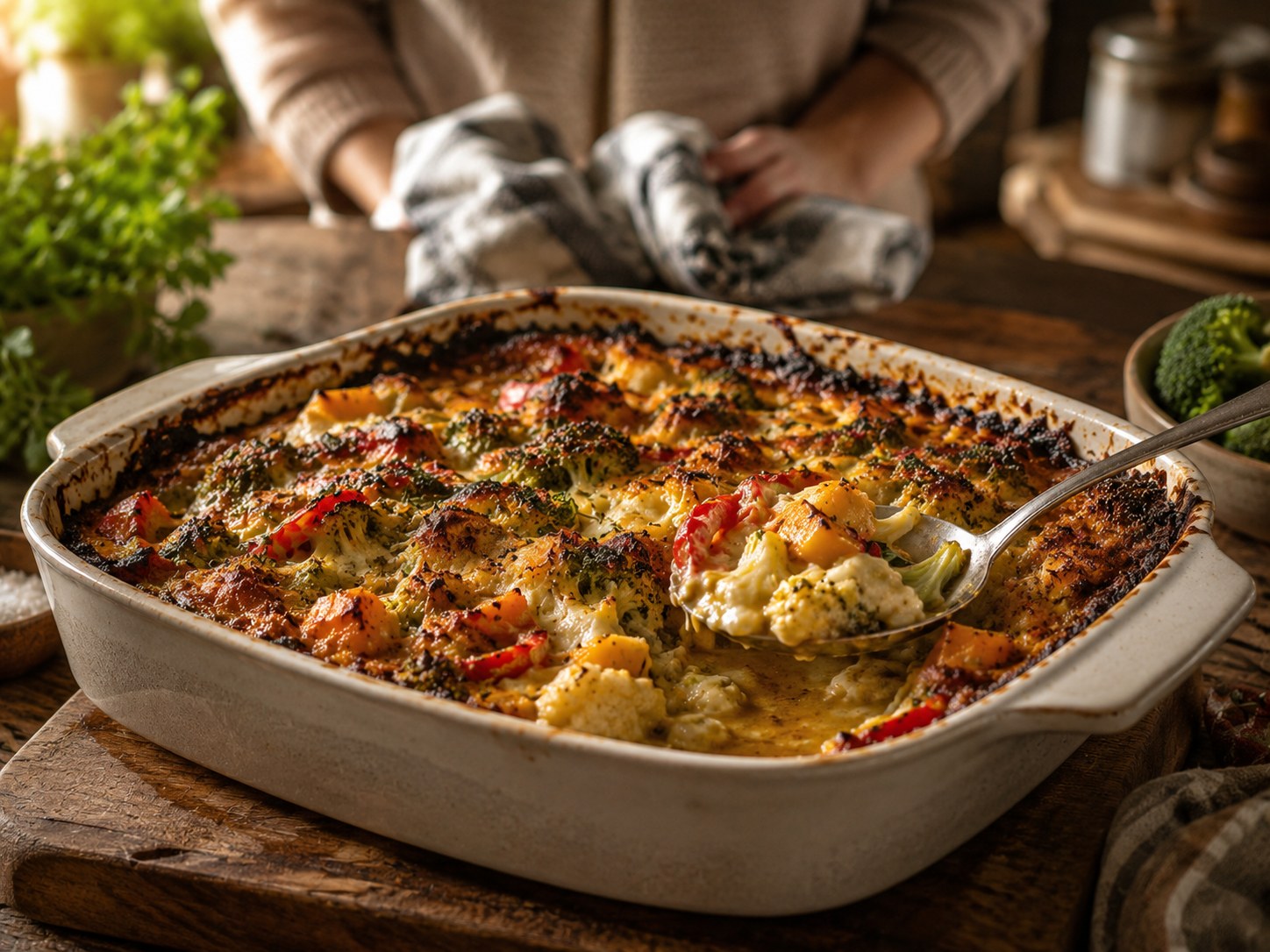 De ovenschotel die goudbruin bakt in de oven
