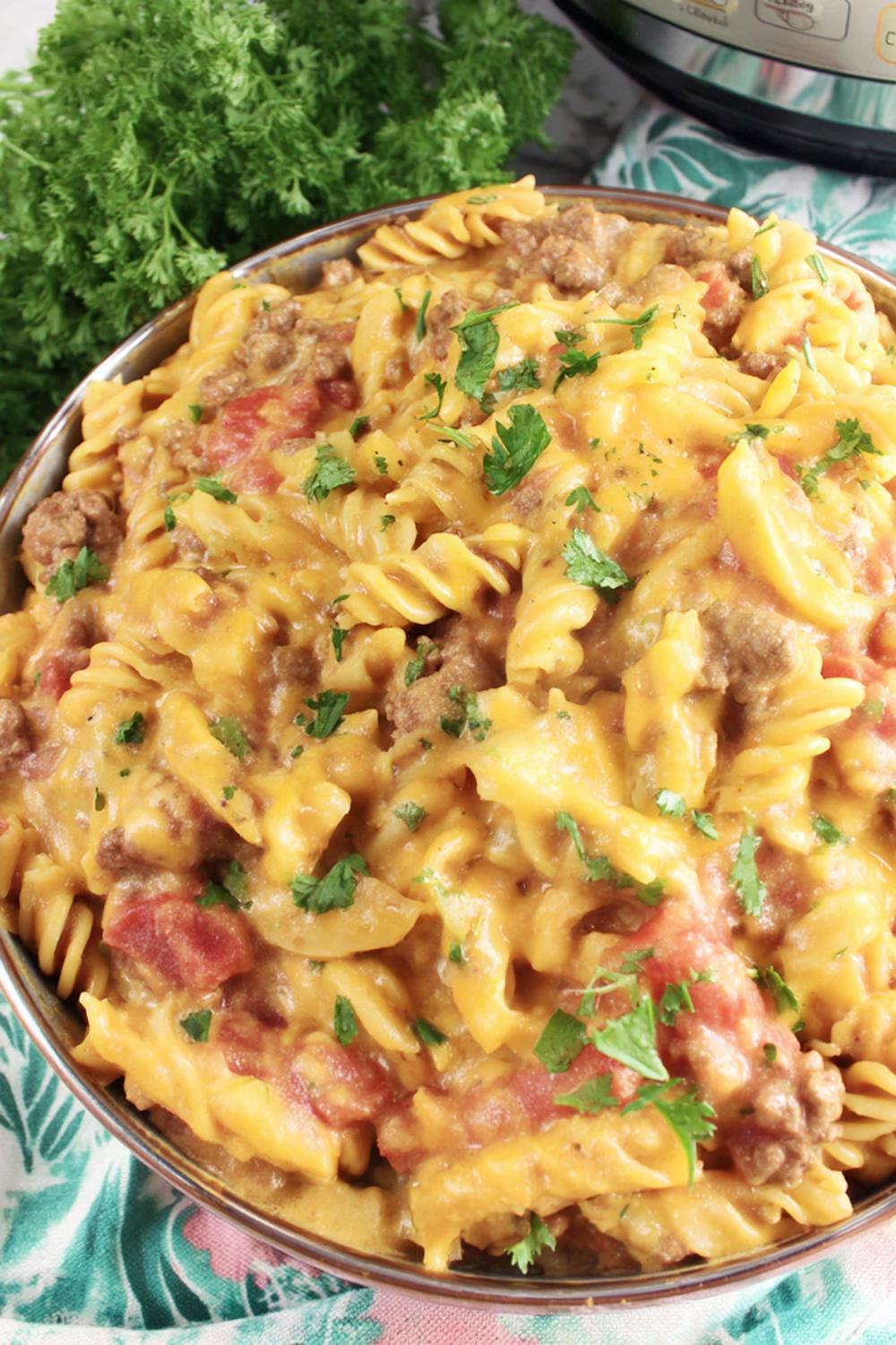 Cheeseburger Fusilli met Gehakt