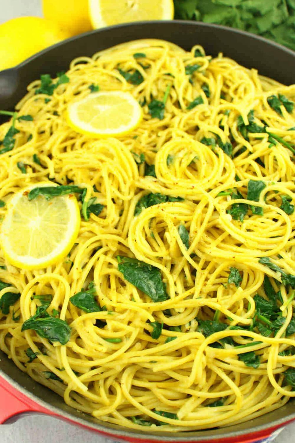 Citroen Spinazie Spaghetti Fresco