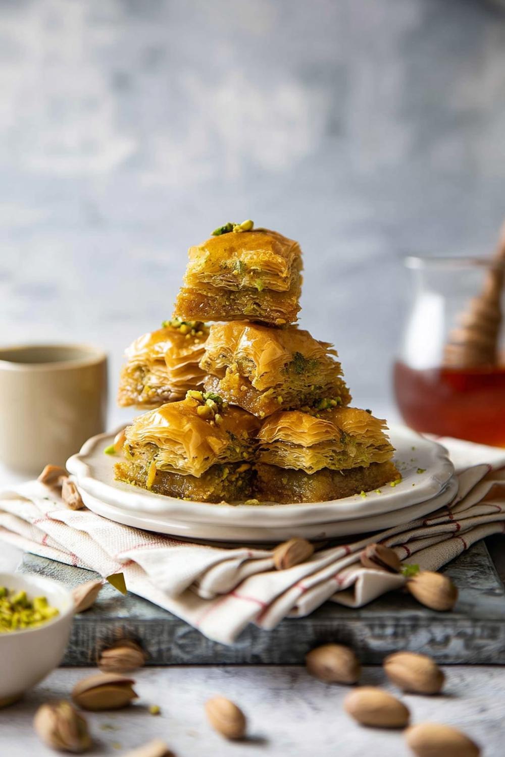 Artistieke Baklava Stapel Arrangement