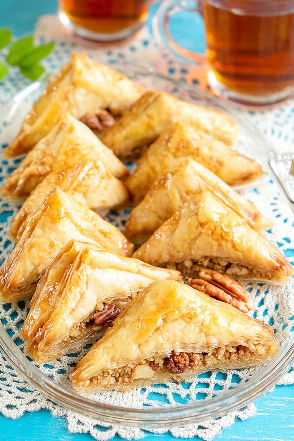 Driehoekige Baklava Porties