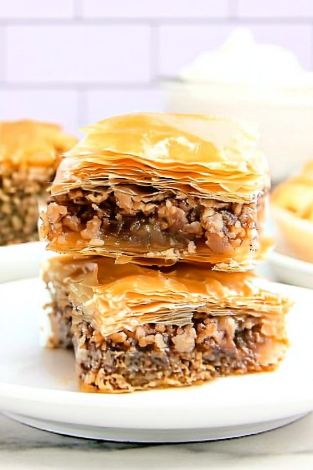Gestapelde Baklava Lagen Perfectie