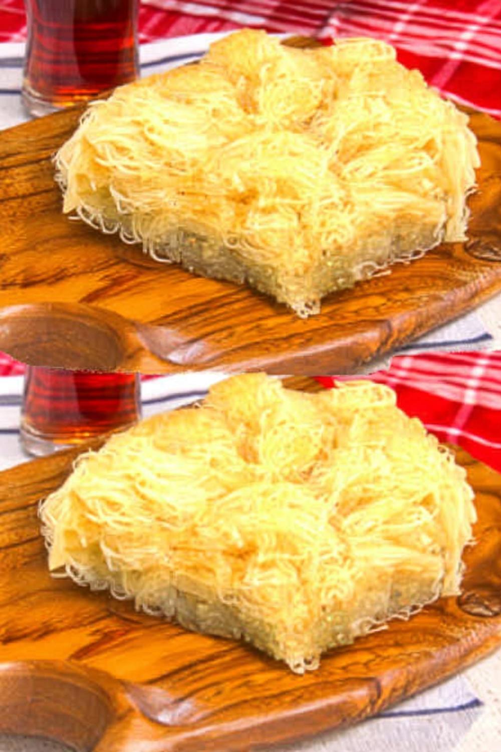 Kadayif Baklava op Houten Plank