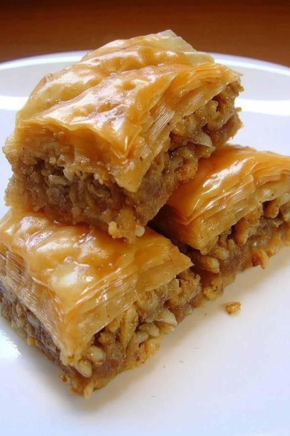 Klassieke Honingbaklava Stukken