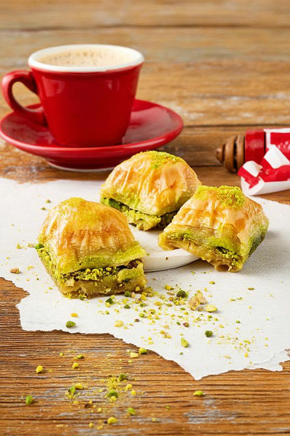 Pistache Baklava met Koffie