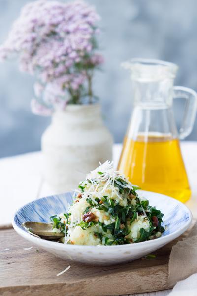 10. Boerenkool stamppot recept met truffelolie en Parmezaan