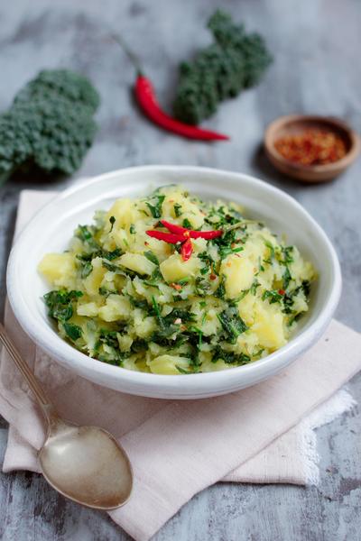 12. Boerenkool stamppot recept met ananas en kerrie