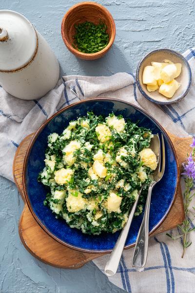 15. Boerenkool stamppot recept met knoflookboter en panko-korst