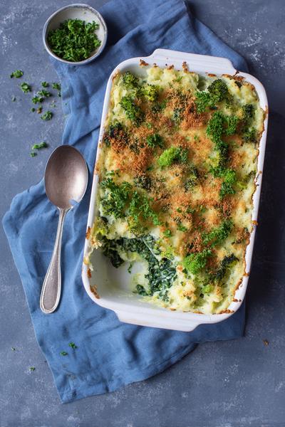 25. Boerenkool stamppot recept uit de oven met kaasrand
