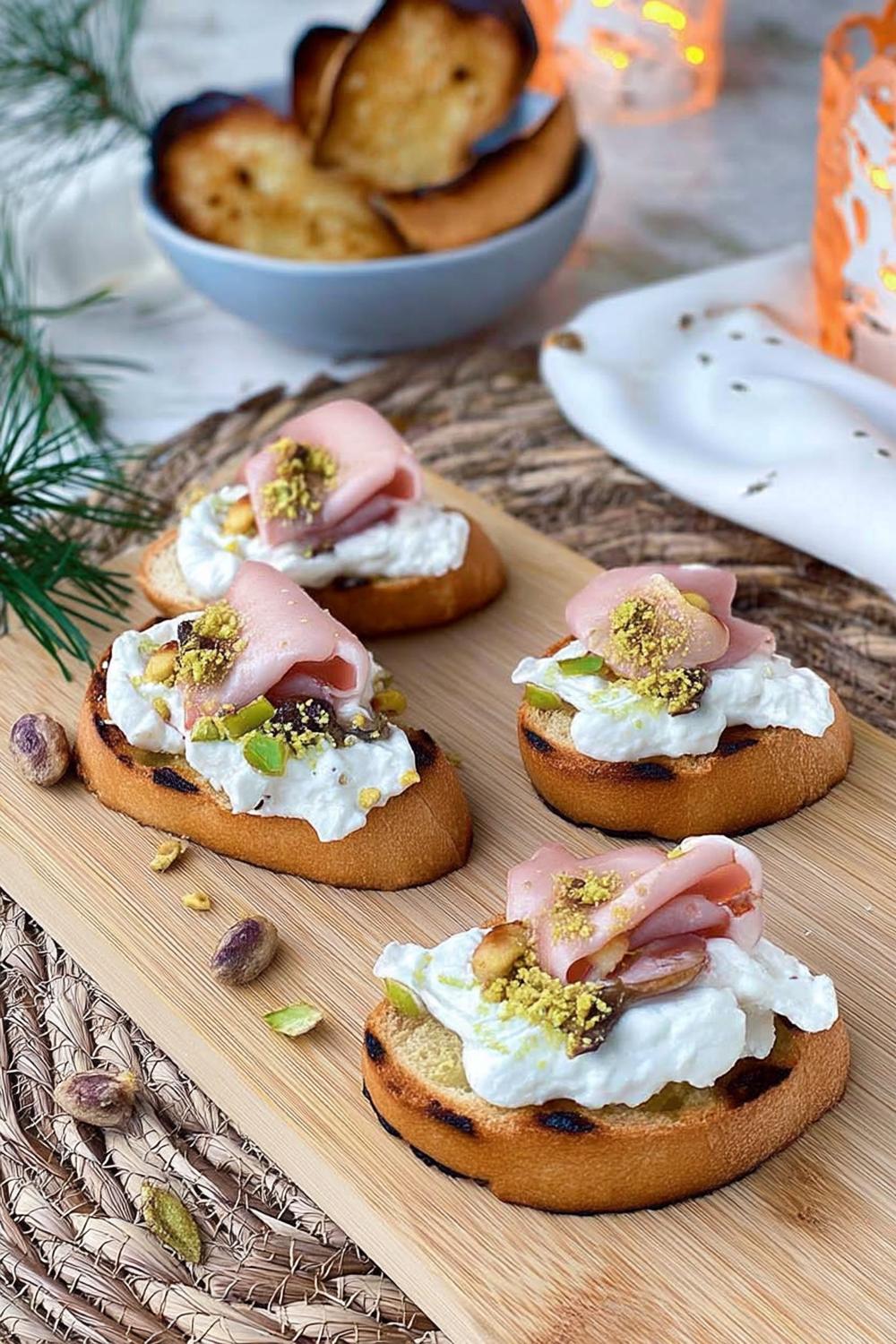 Champignons Ricotta Pistache