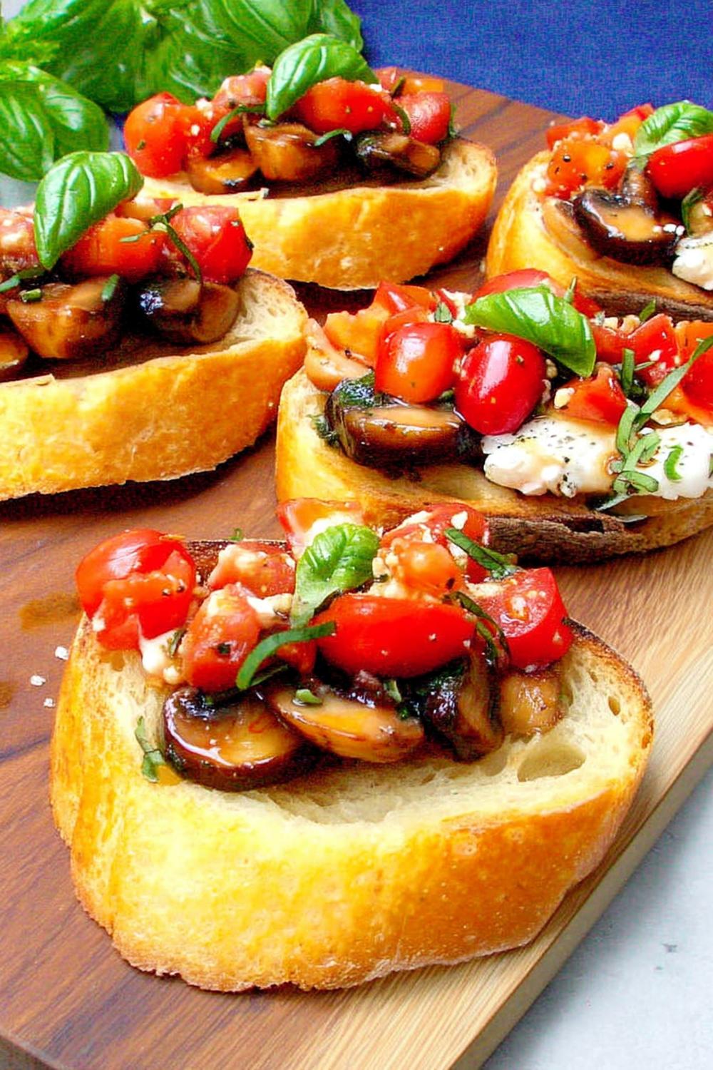 Champignons Tomaat Basilicum