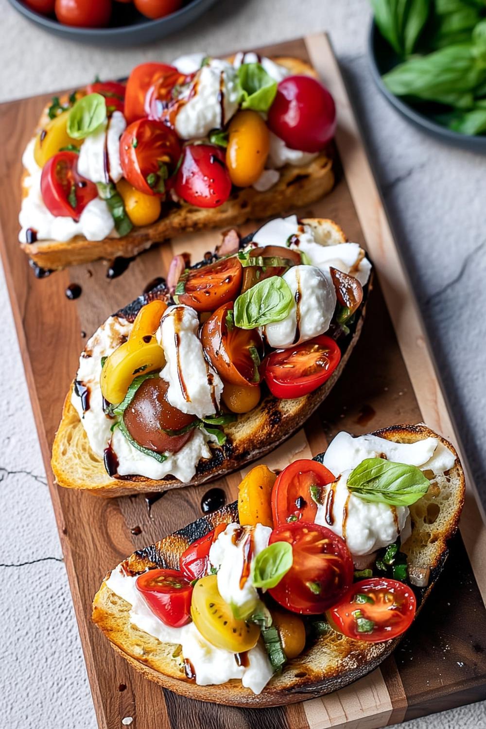 Geroosterde Burrata Bruschetta