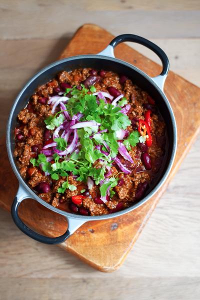 7. Chili con carne recept met pure chocolade en fluweelzachte bitterheid