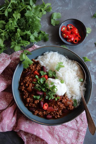 9. Chili con carne recept met espresso en donkere karameltinten