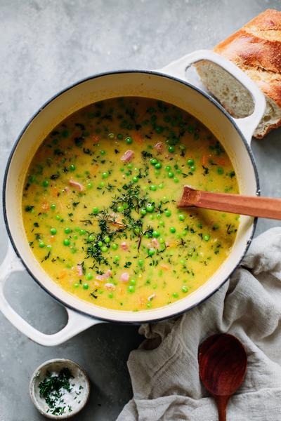 22. Erwtensoep recept in één pan met aanbakken-voorkom truc