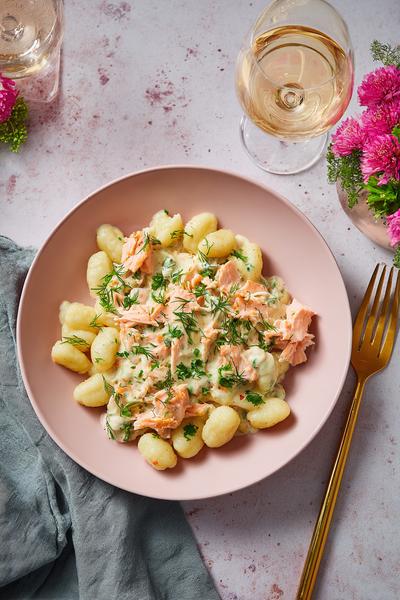 10. Gnocchi recept met citroen-roomsaus en gerookte zalm