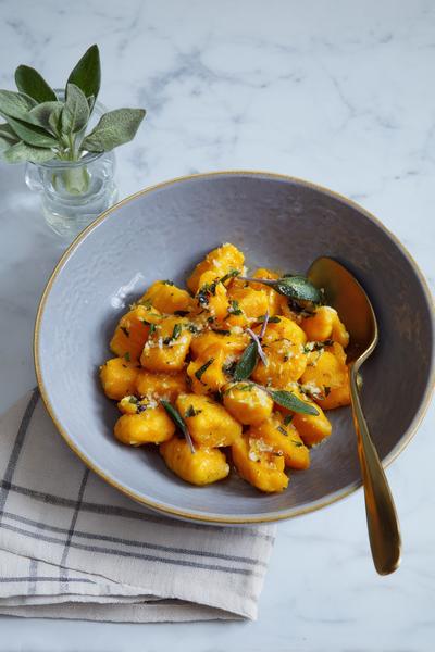 6. Gnocchi recept met geroosterde pompoen en salieboter