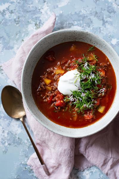 14. Goulash recept met zuurkool en romige zure room