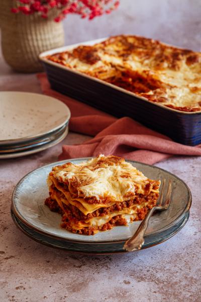 14. Lasagne recept met bolognese van linzen en wortelblokjes