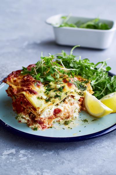 24. Lasagne recept met ricotta, citroen en verse kruidenlaag