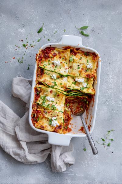 4. Lasagne recept met courgette-linten en ricotta-peper