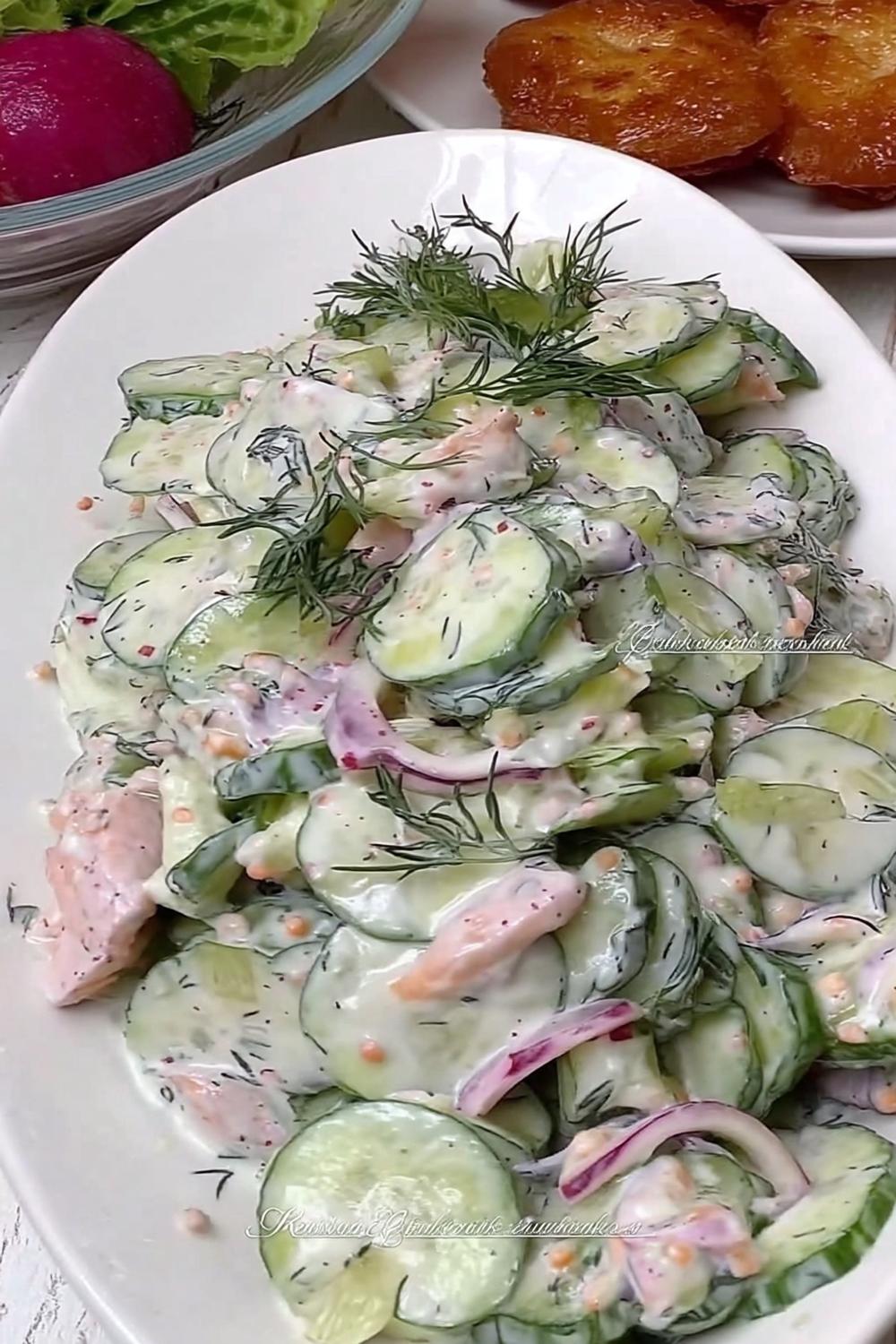 Frisse Komkommersalade