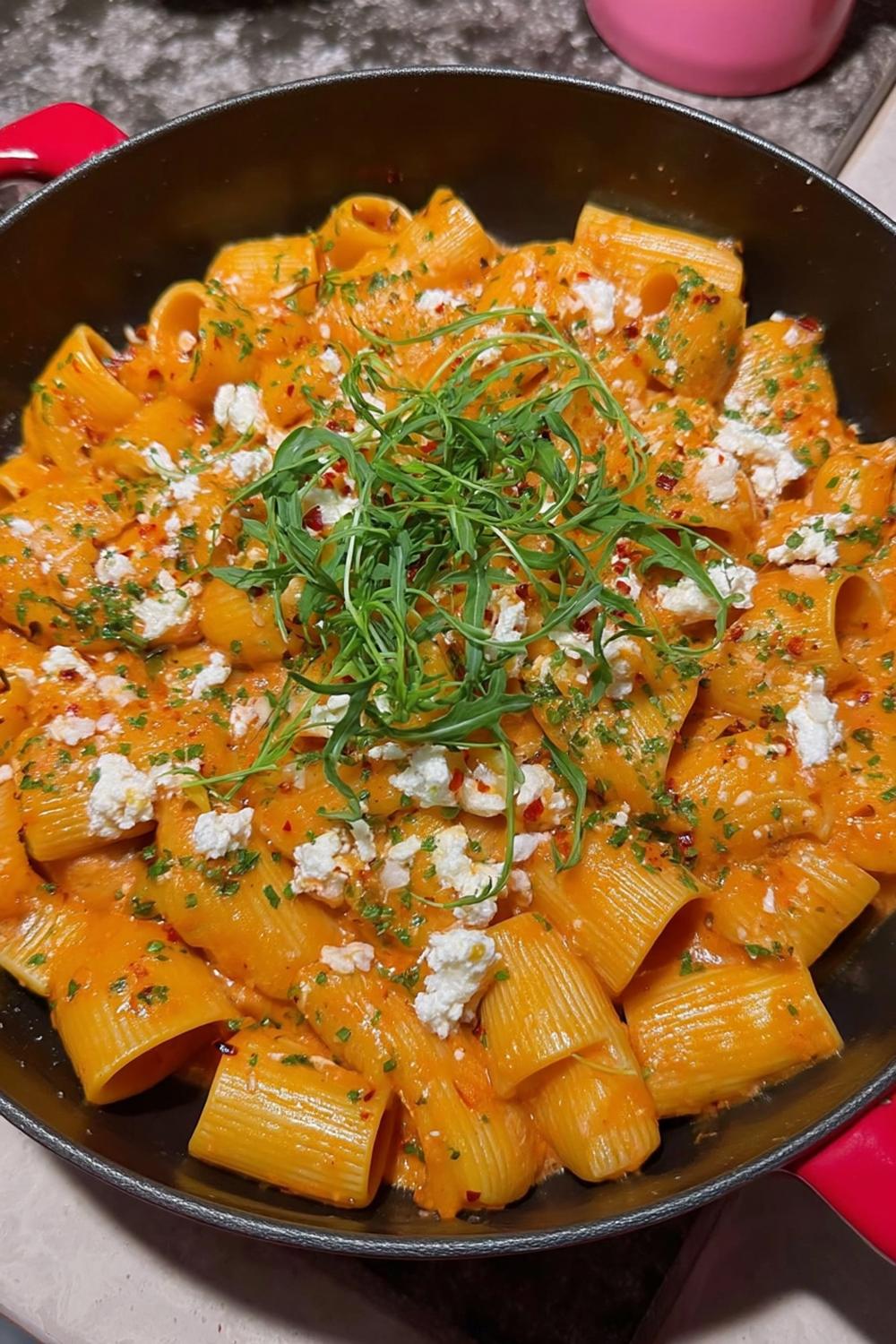 Feestelijke pasta met feta