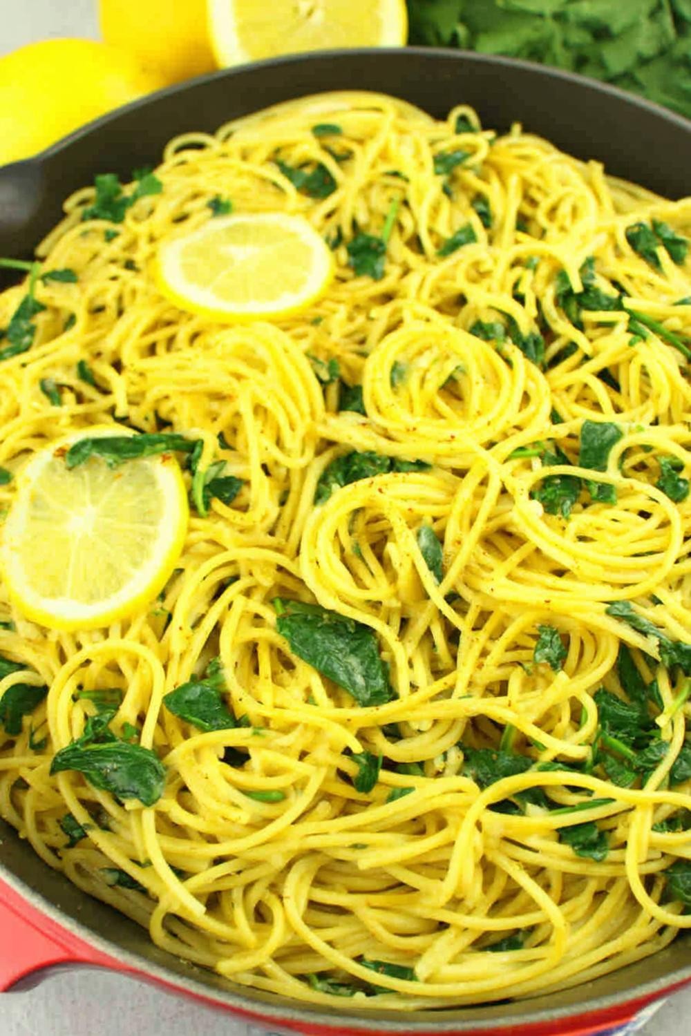 Citroen Spinazie Spaghetti Fresco