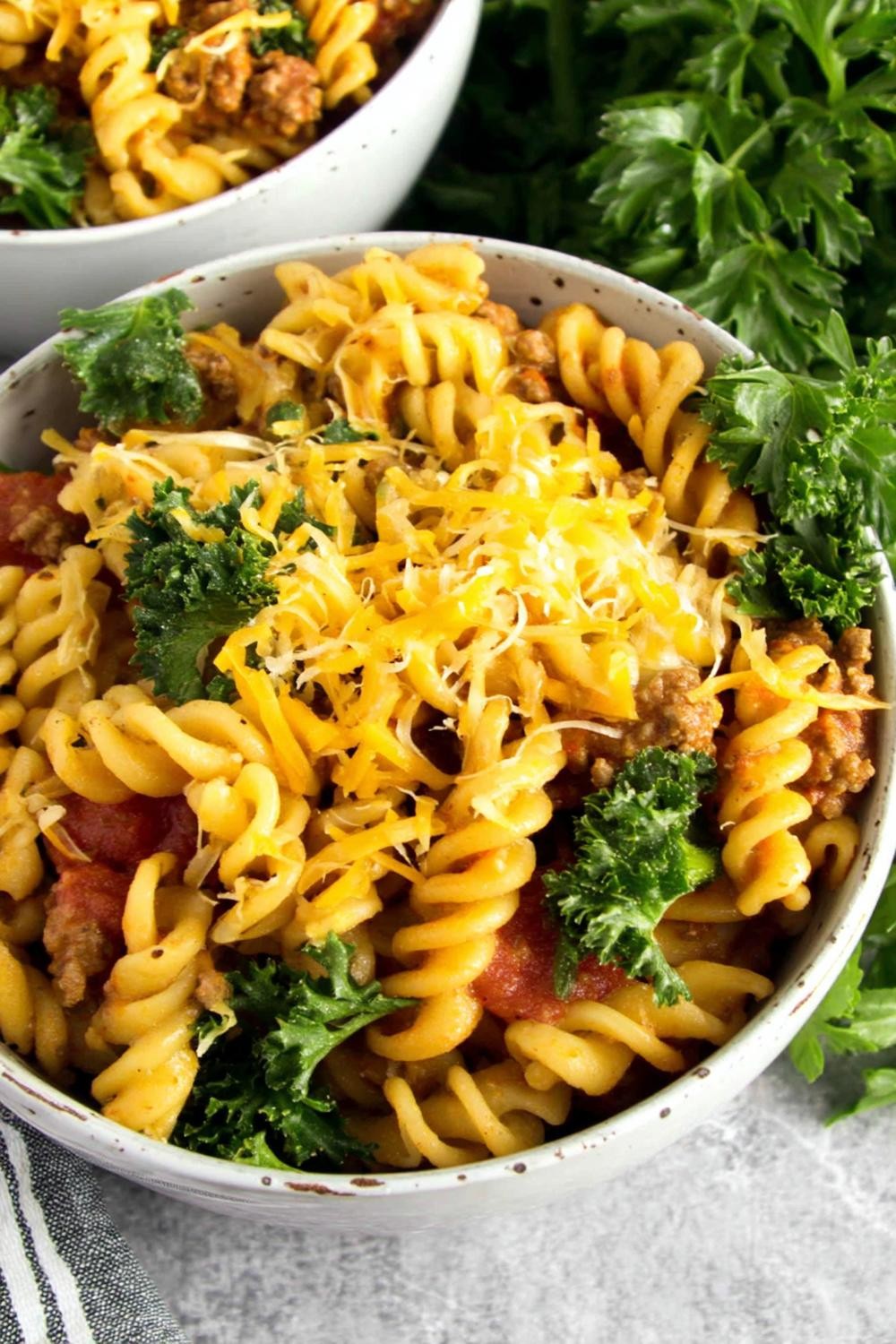 Groene Fusilli Boerenkool Combinatie
