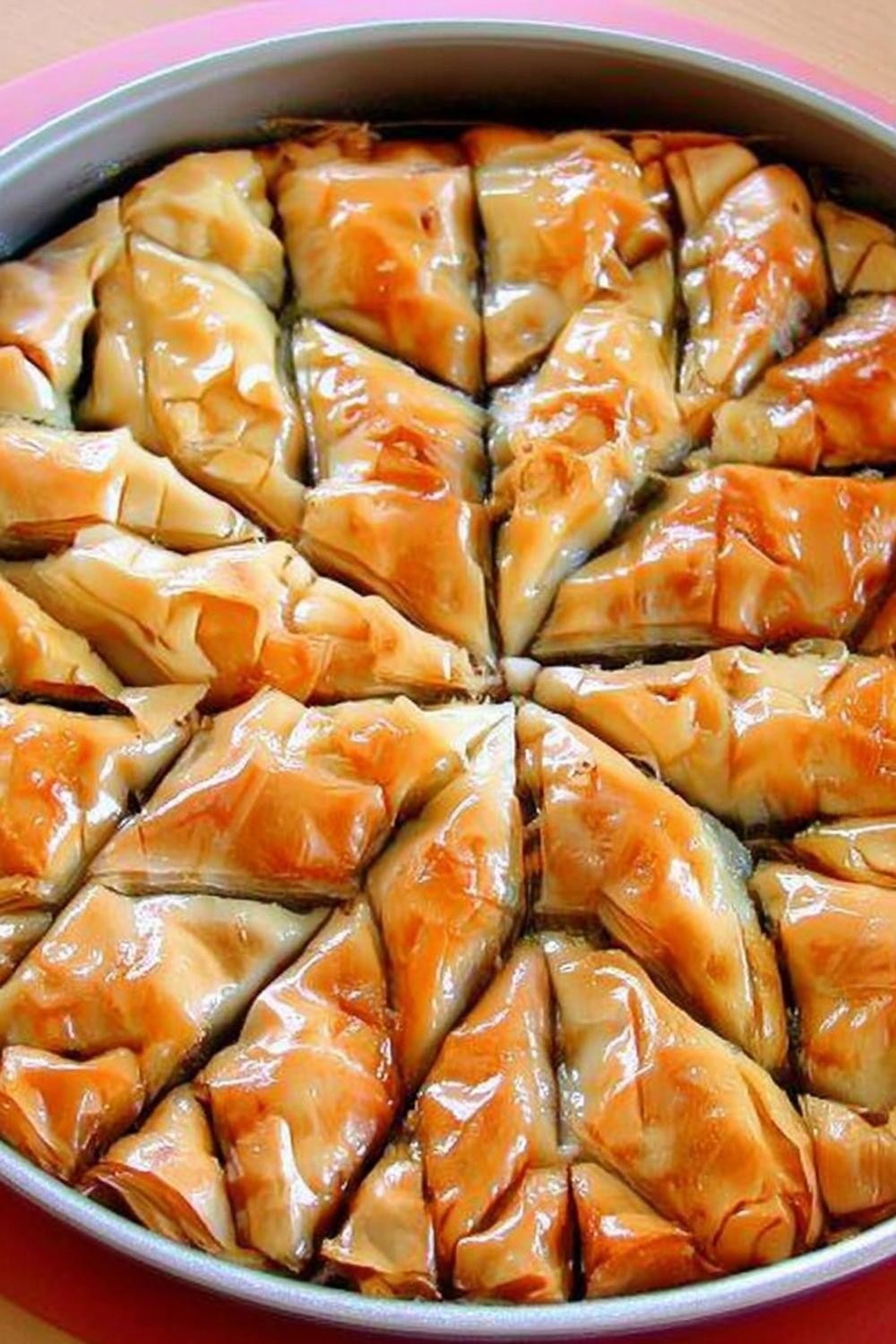 Ronde Baklava in Traditionele Pan