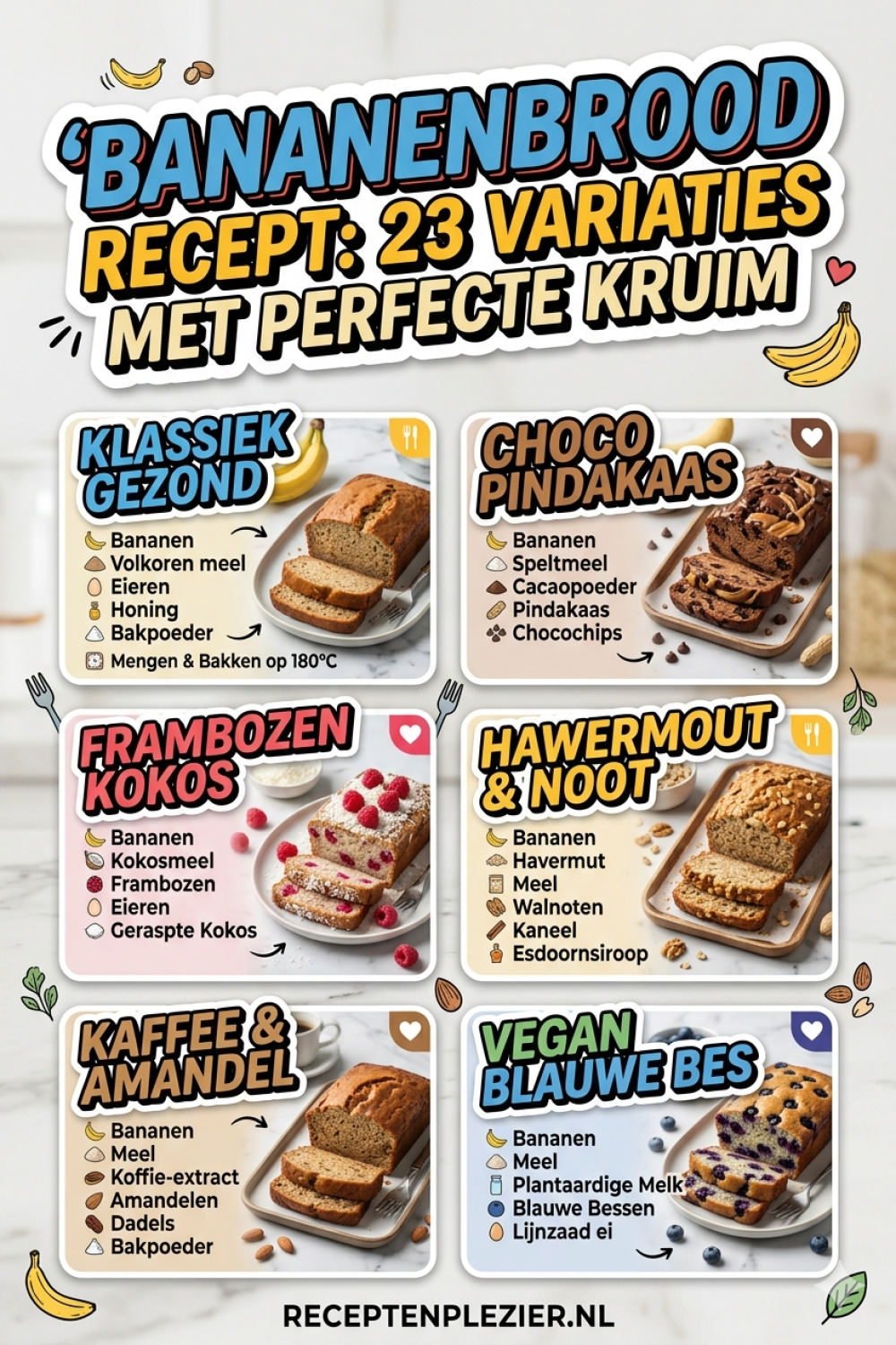 Bananenbrood Recept - 23 Variaties Met Perfecte Kruim