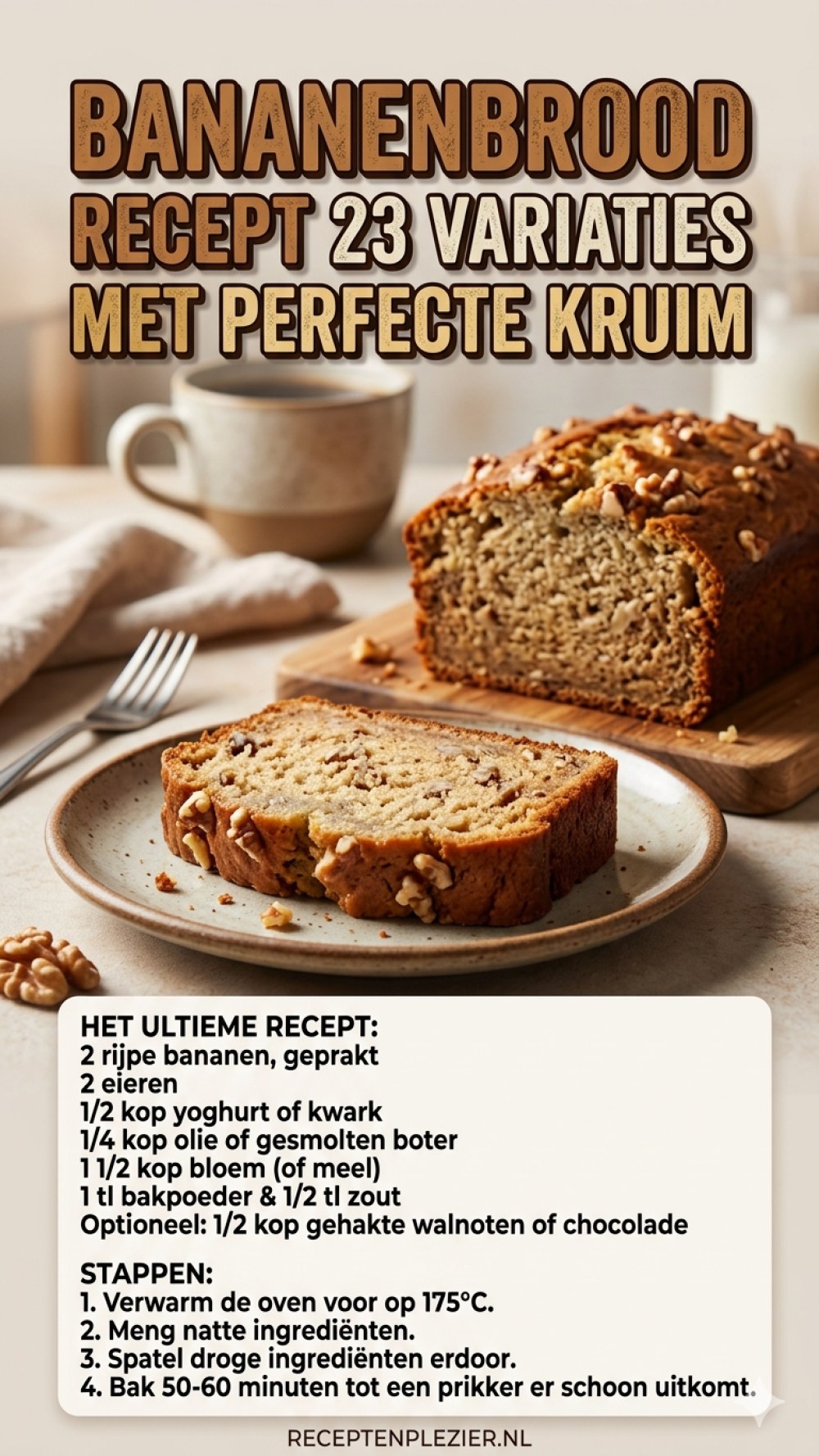 Bananenbrood recept 23 variaties met perfecte kruim