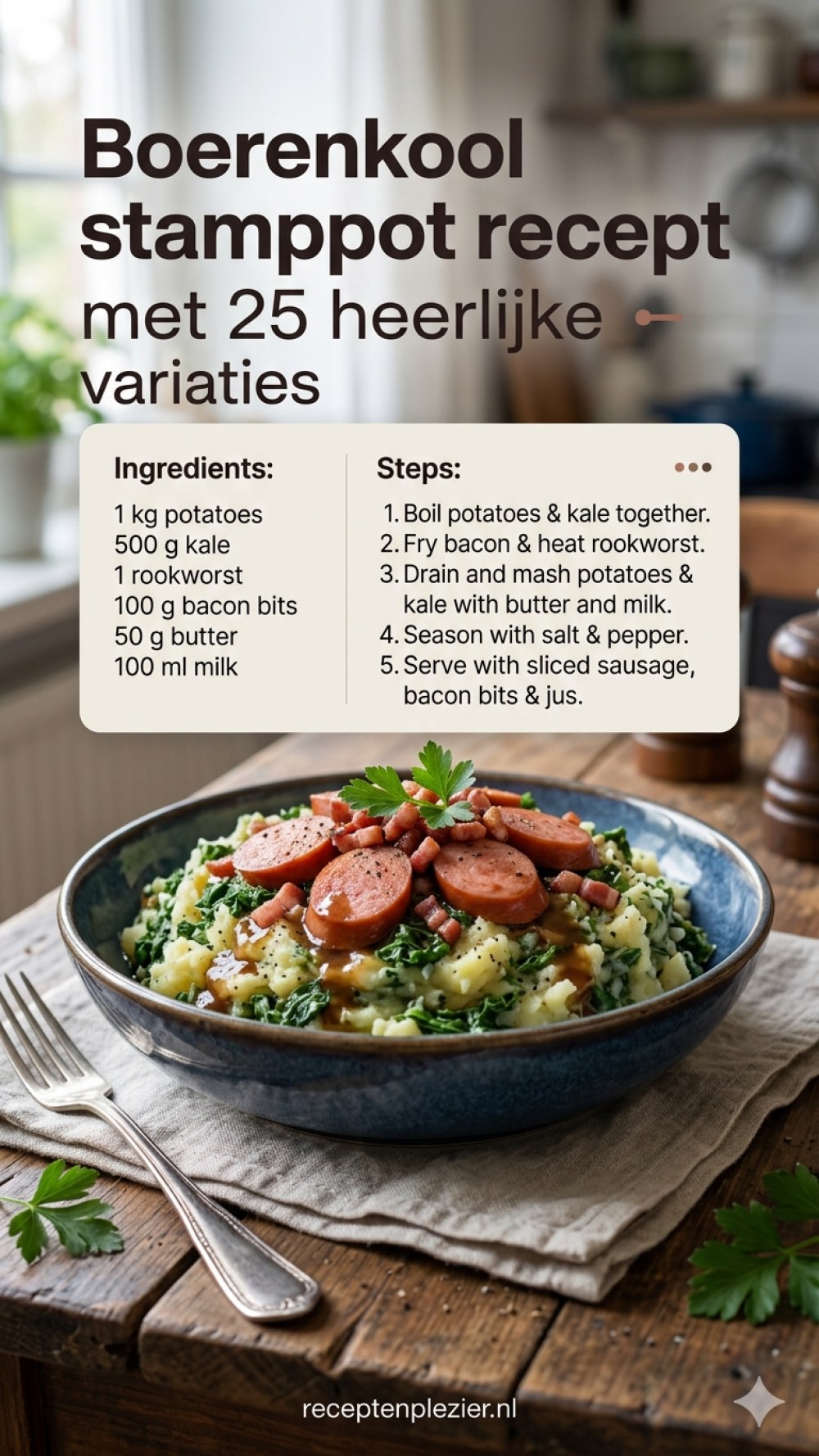 Boerenkool stamppot recept met 25 heerlijke variaties