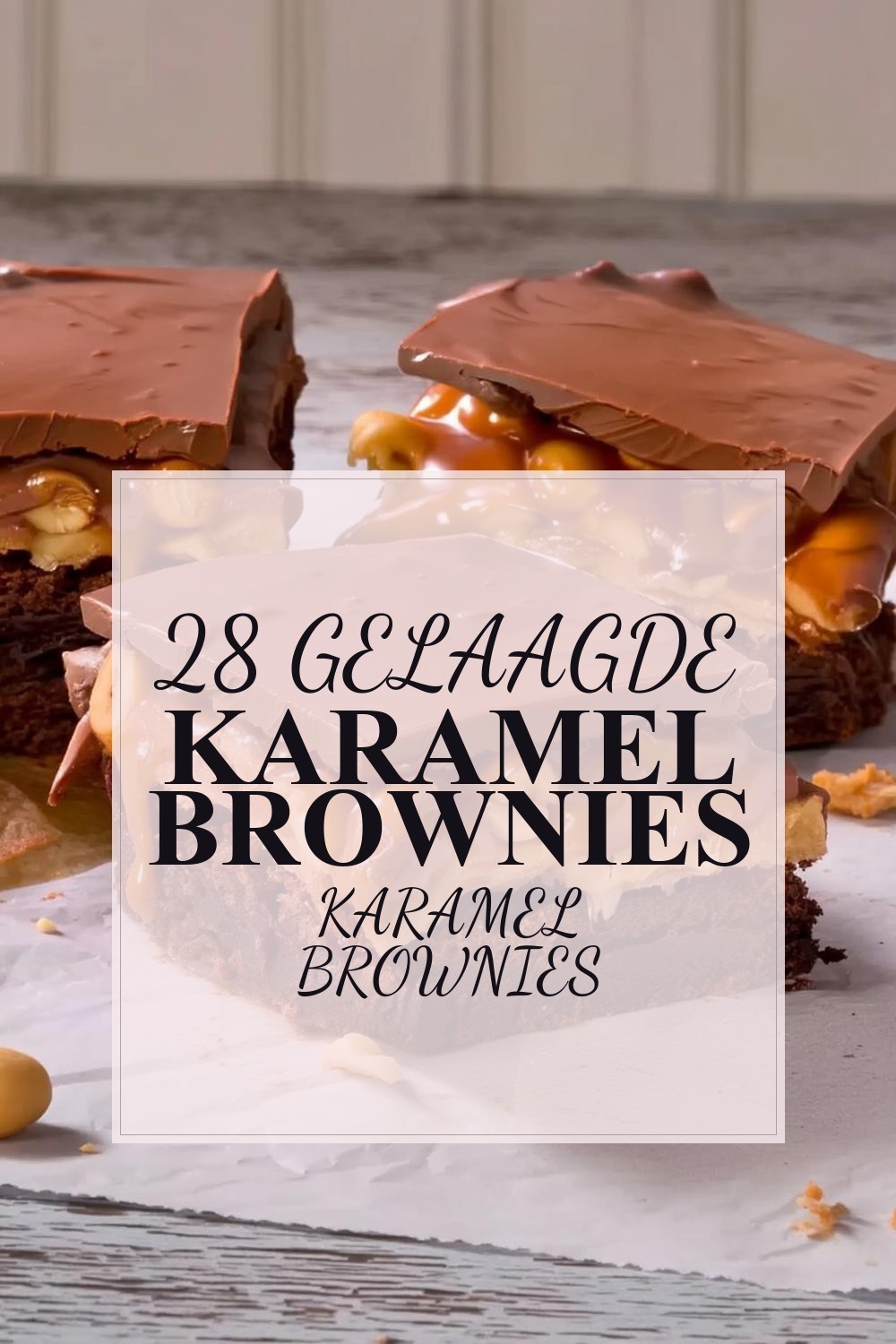Gelaagde Karamel Brownies