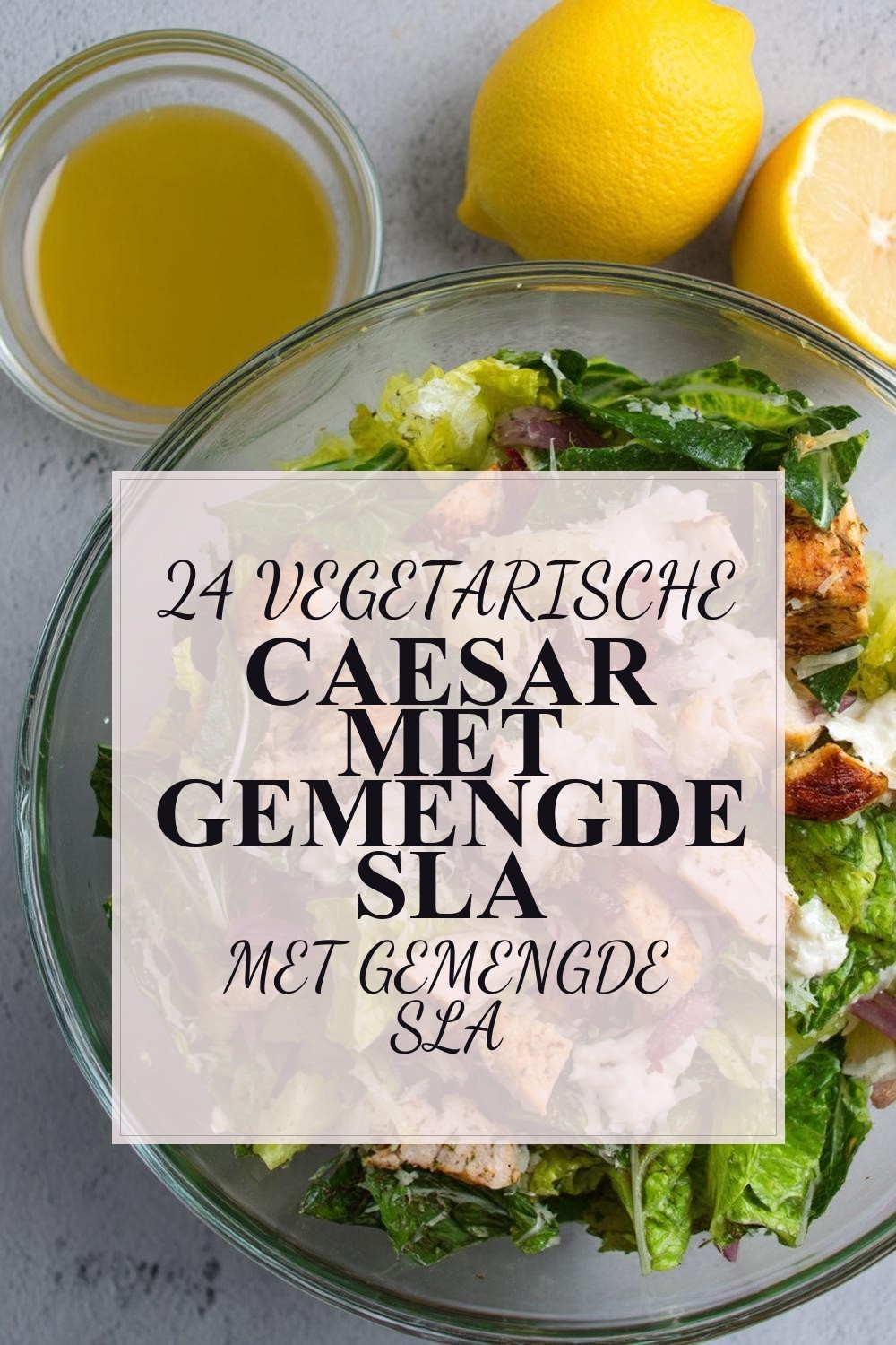 Vegetarische Caesar met Gemengde Sla