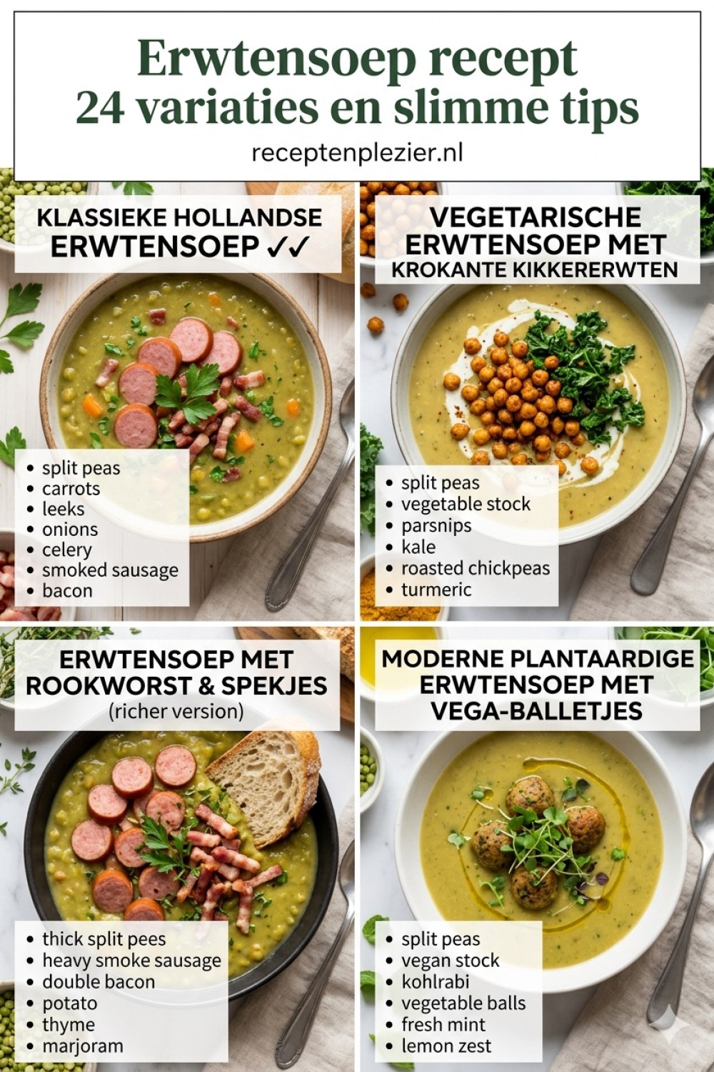 Erwtensoep Recept - 24 Variaties En Slimme Tips