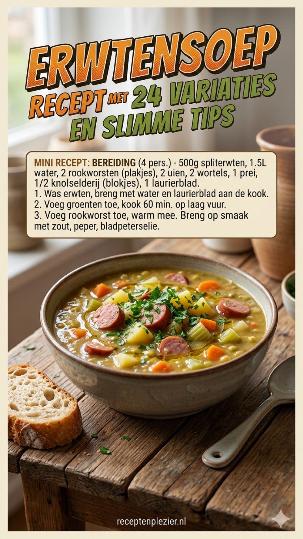 Erwtensoep recept met 24 variaties en slimme tips