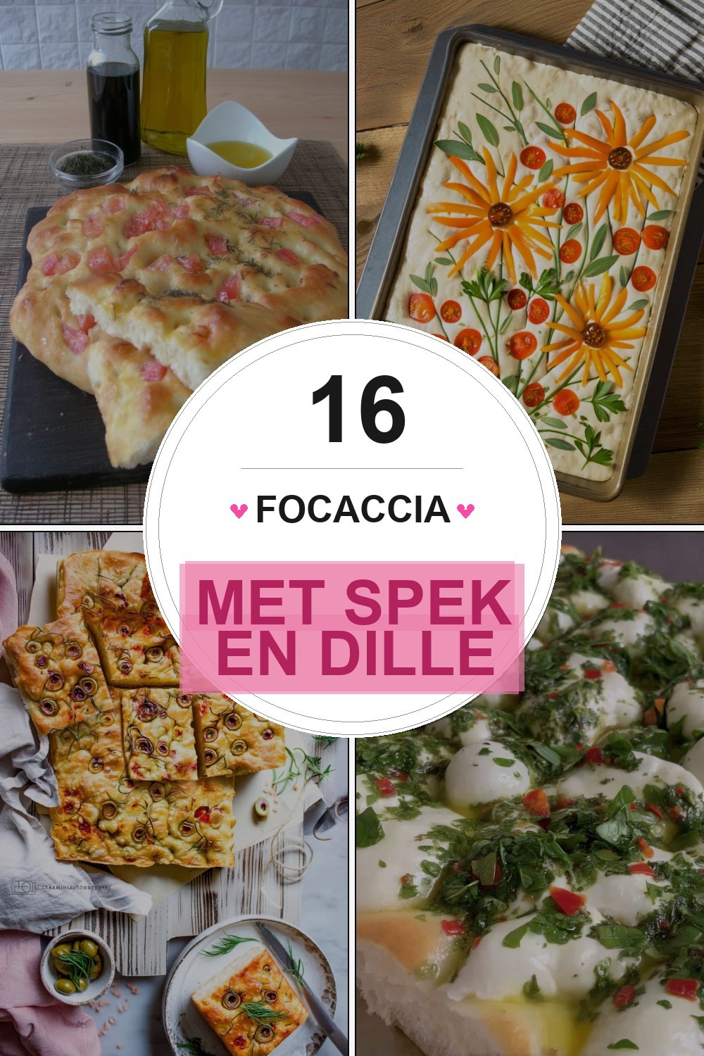 Focaccia met spek en dille