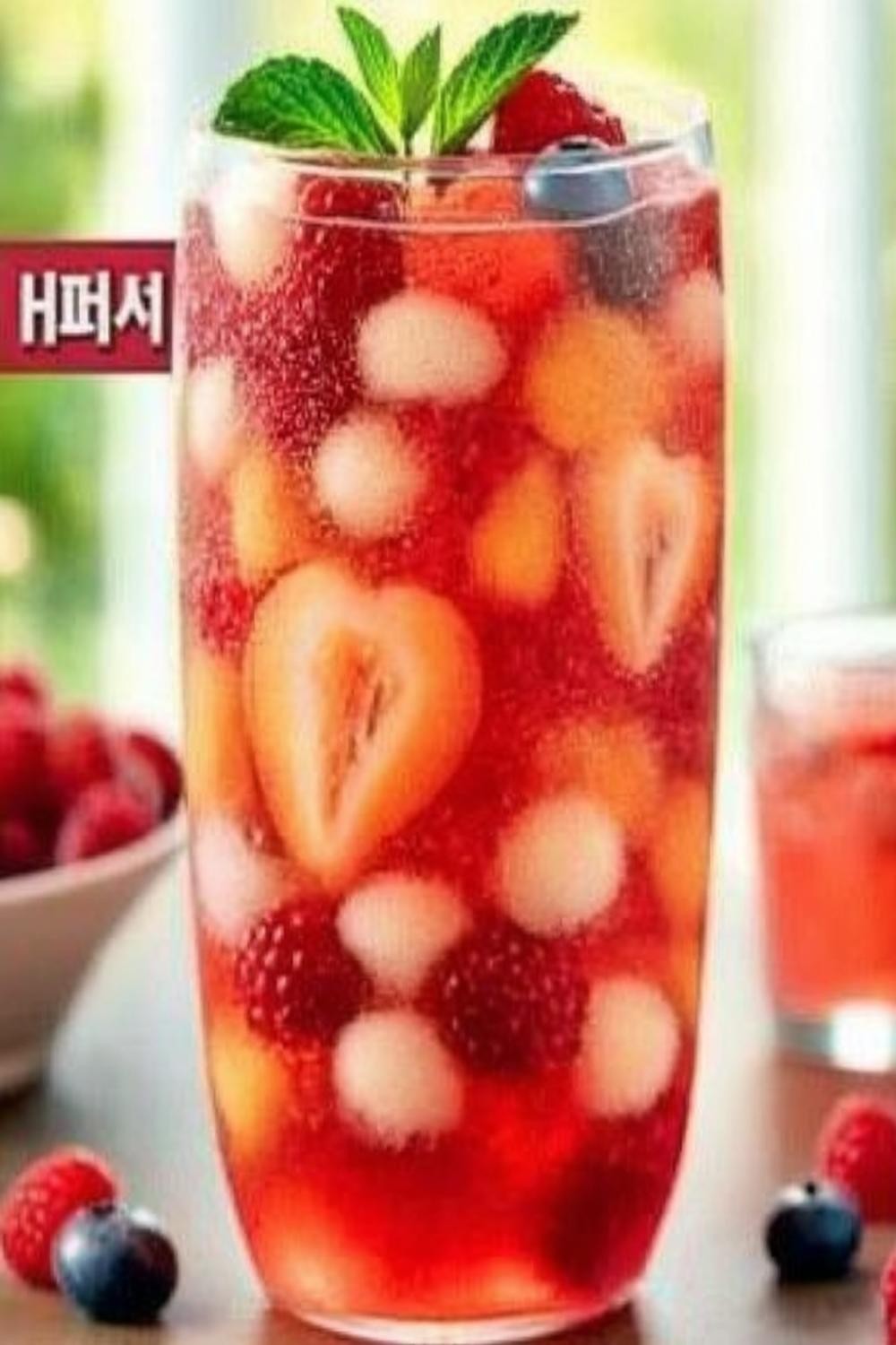 Klassieke hwachae met verse munt