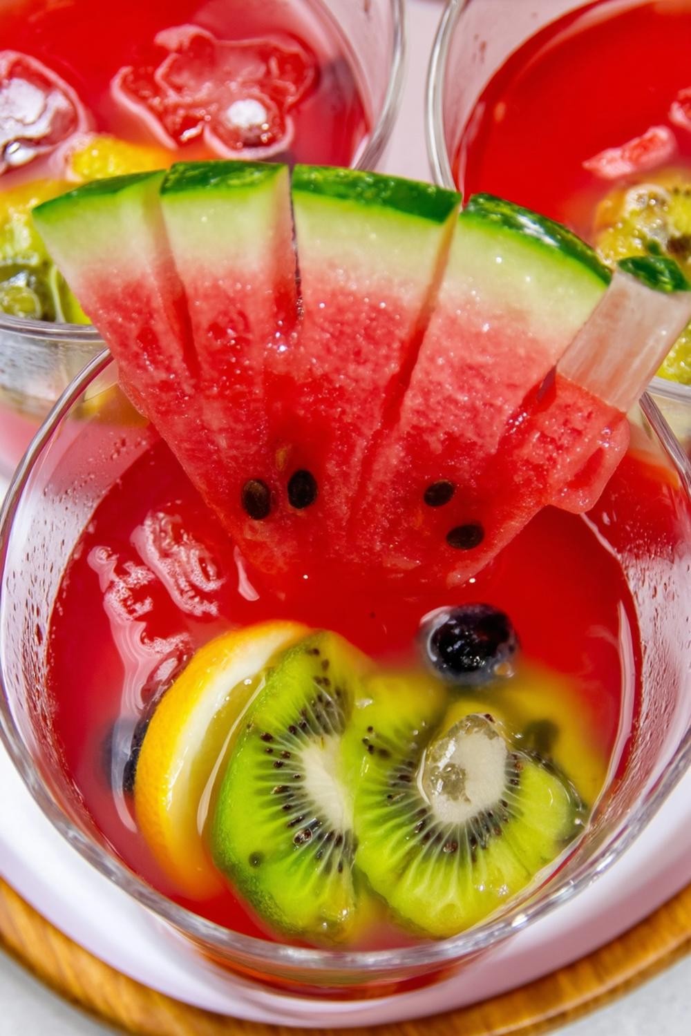 Watermeloen sterren in fruitpunch