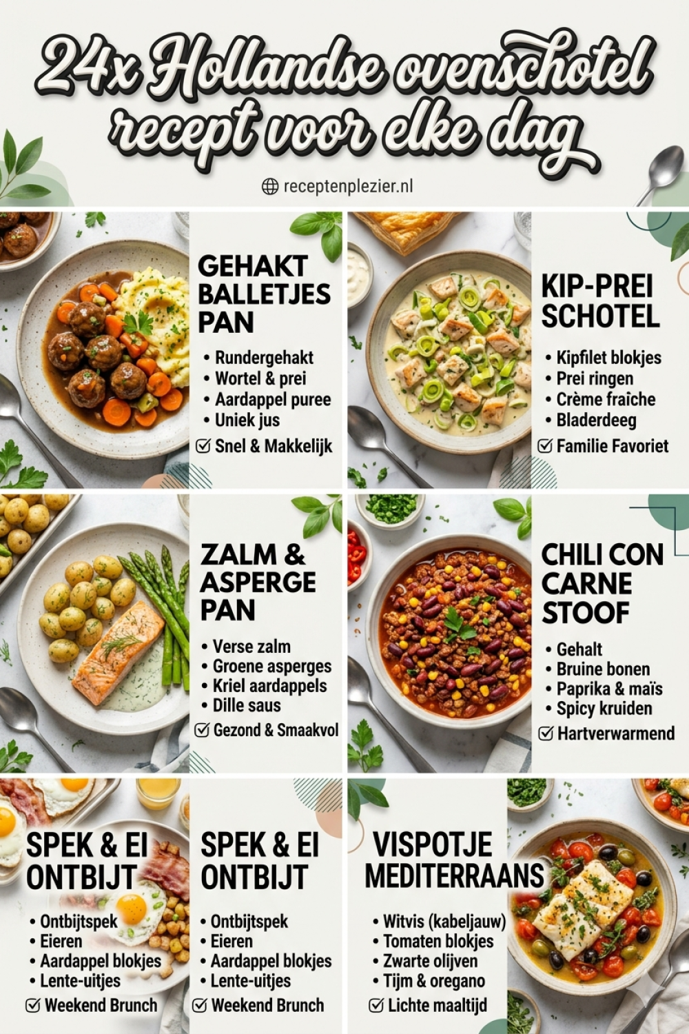 24x Hollandse ovenschotel recept voor elke dag