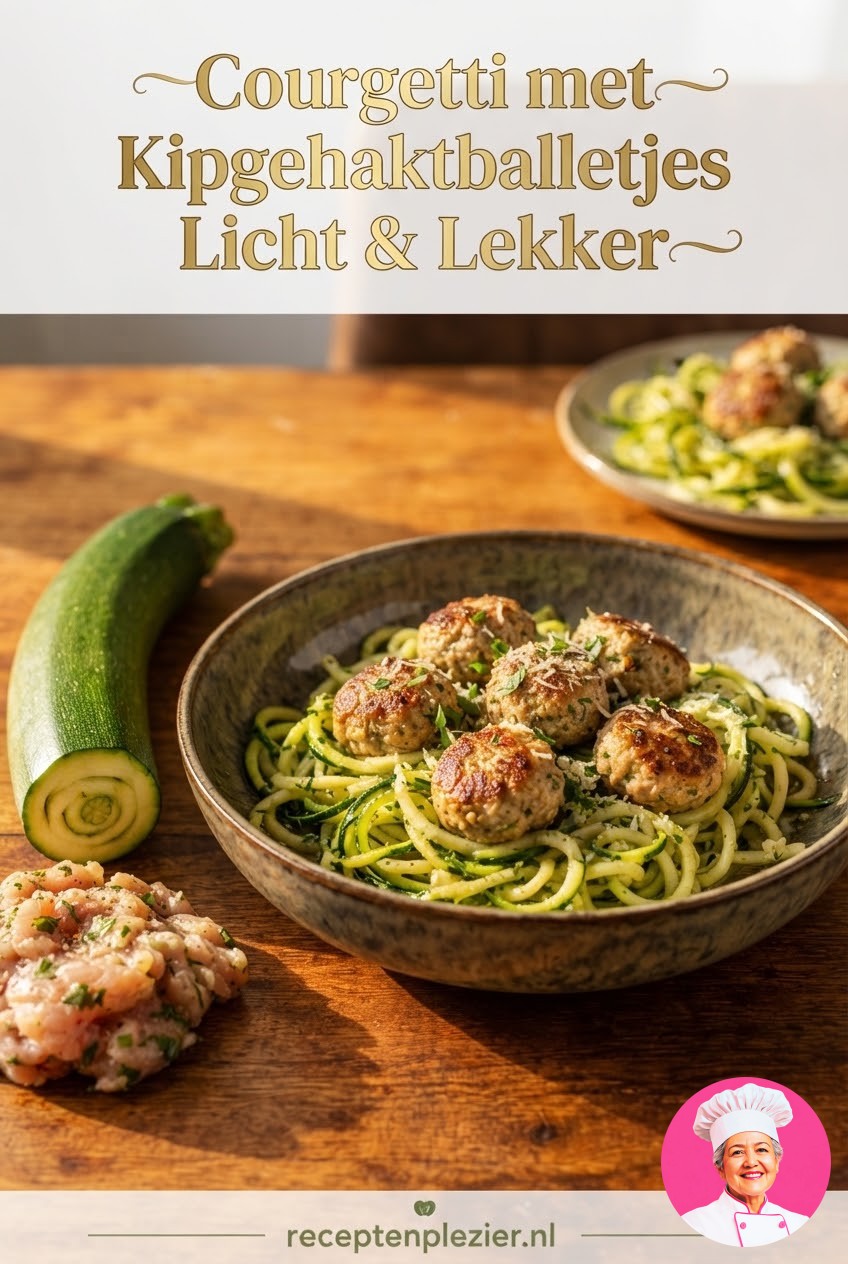 Courgetti met Kipgehaktballetjes Licht & Lekker