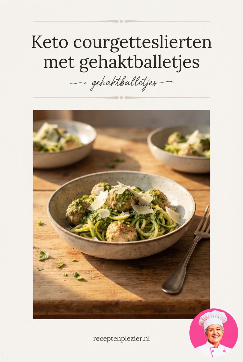 Keto courgetteslierten met gehaktballetjes