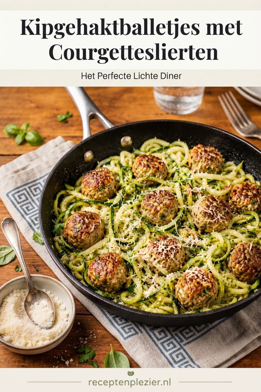 Kipgehaktballetjes met Courgetteslierten