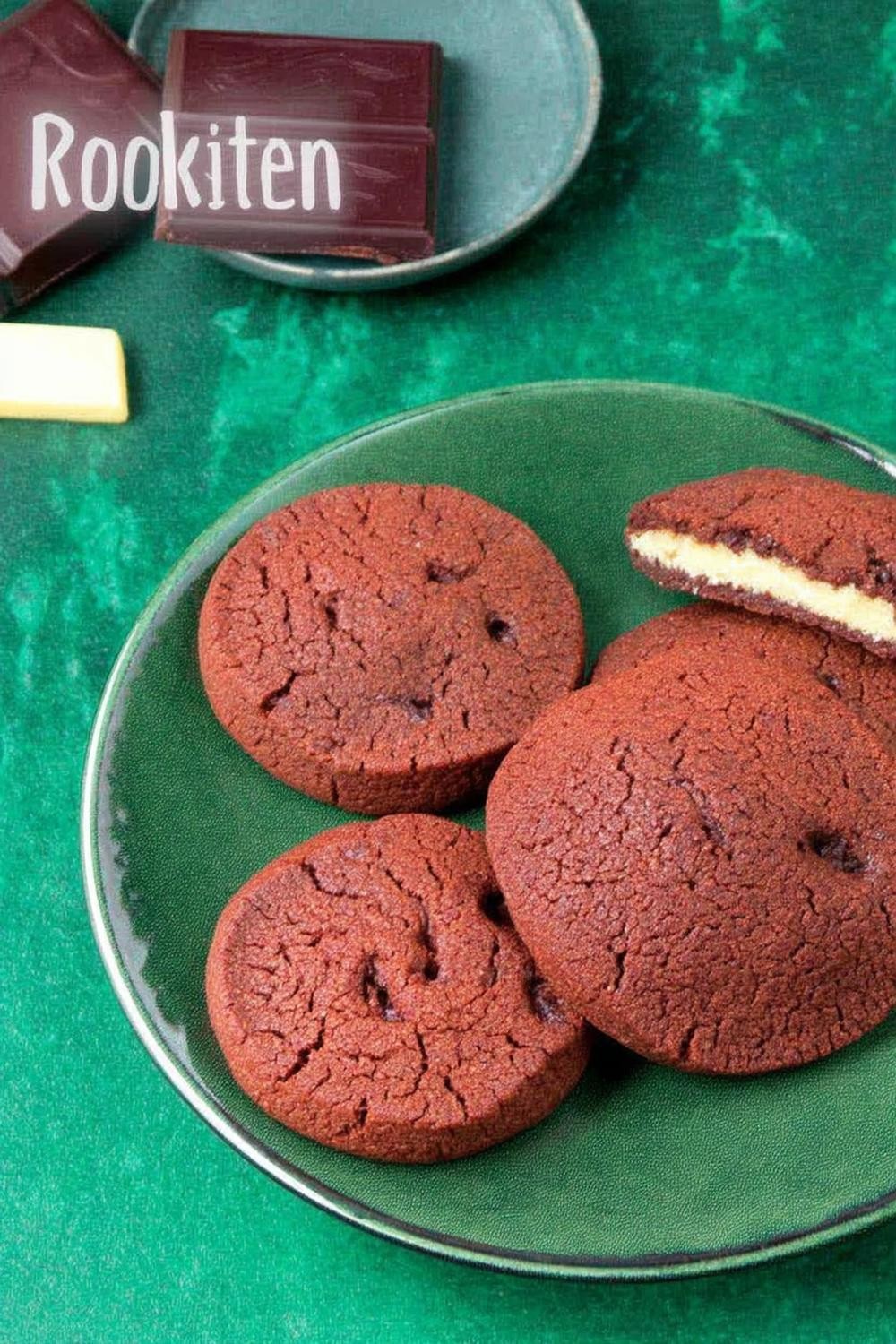Donkere chocolade roomboter koekjes