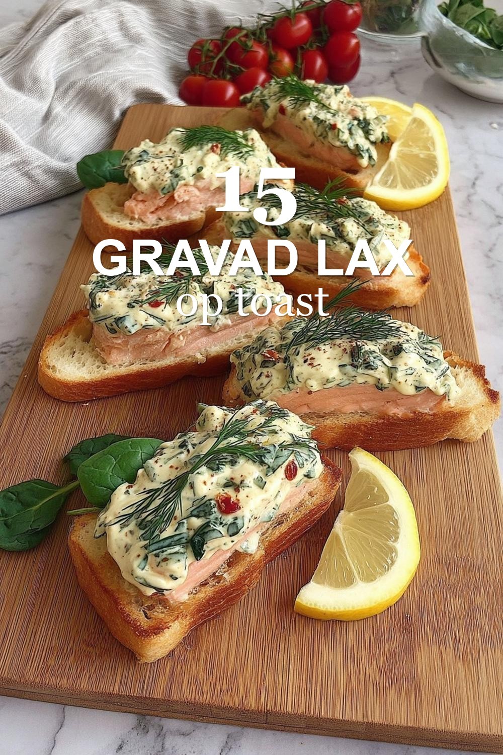 Gravad lax op toast