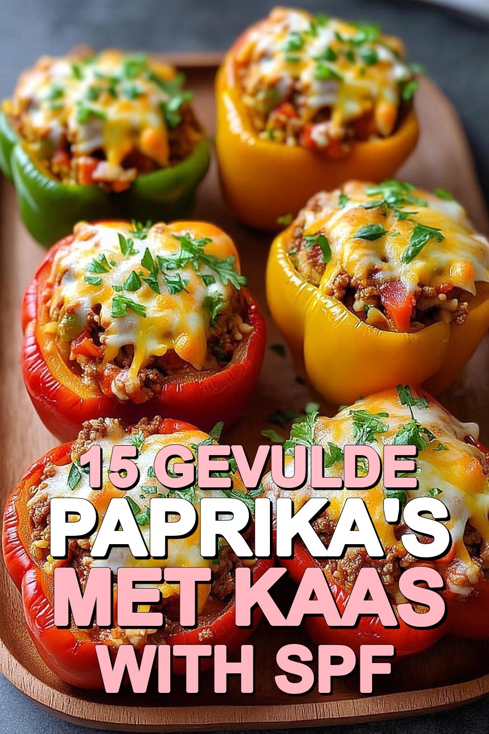 Gevulde paprika's met kaas