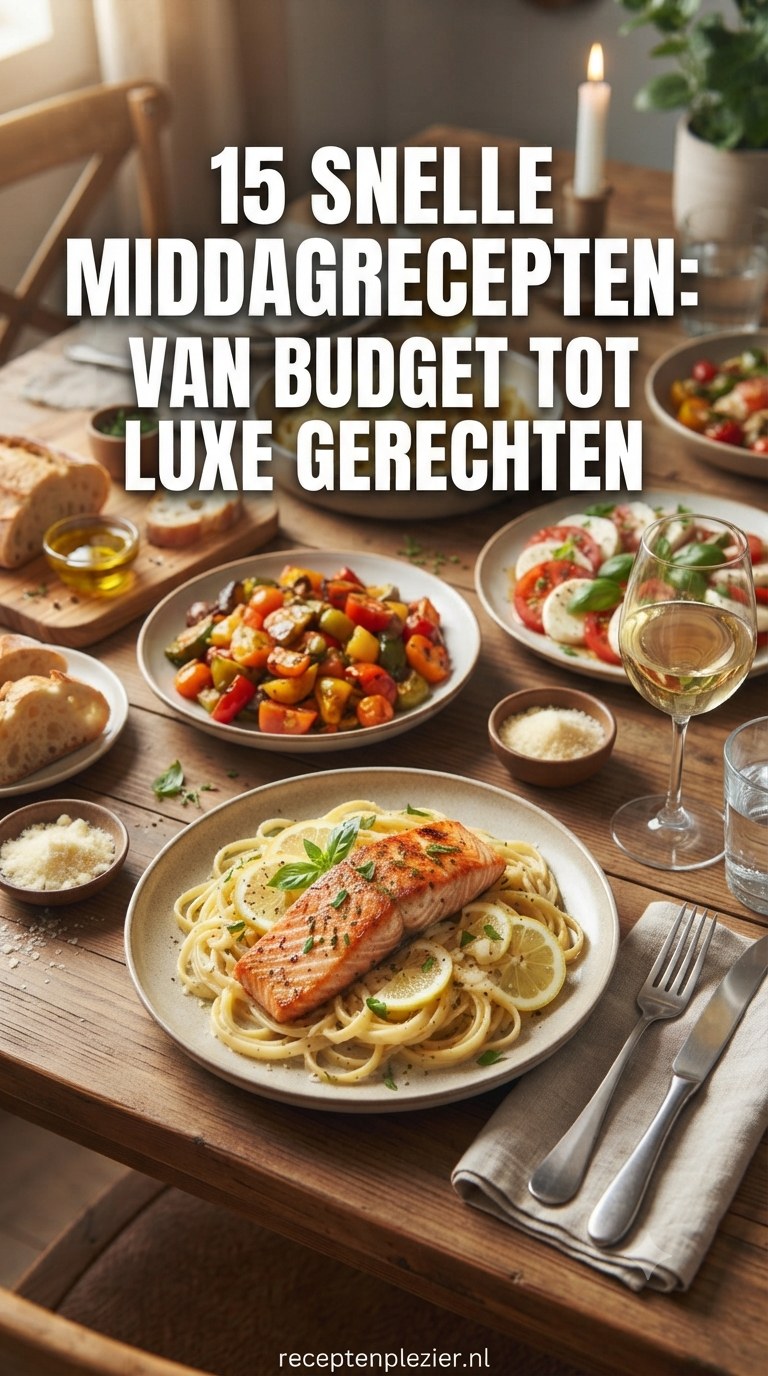 15 Snelle Middagrecepten: Van Budget tot Luxe Gerechten