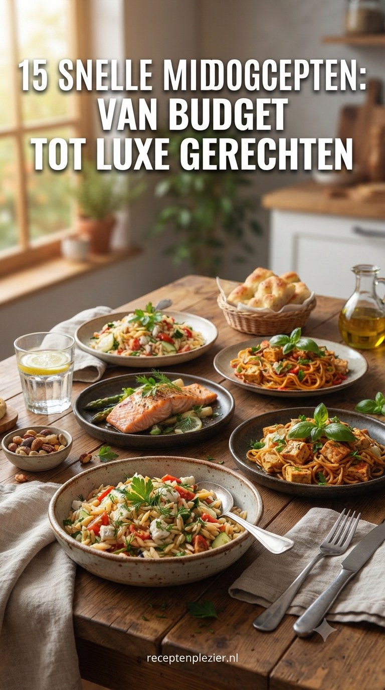15 Snelle Middagrecepten: Van Budget tot Luxe Gerechten