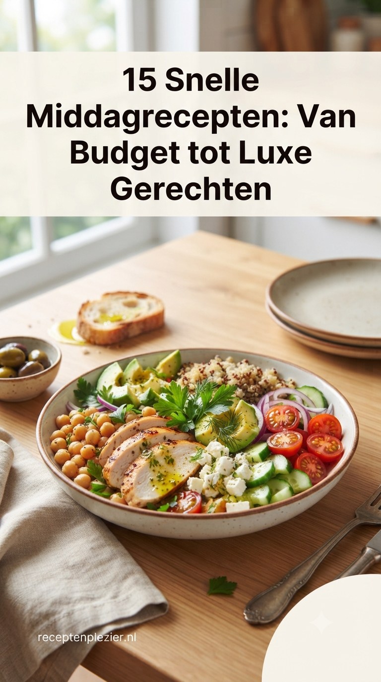 15 Snelle Middagrecepten: Van Budget tot Luxe Gerechten